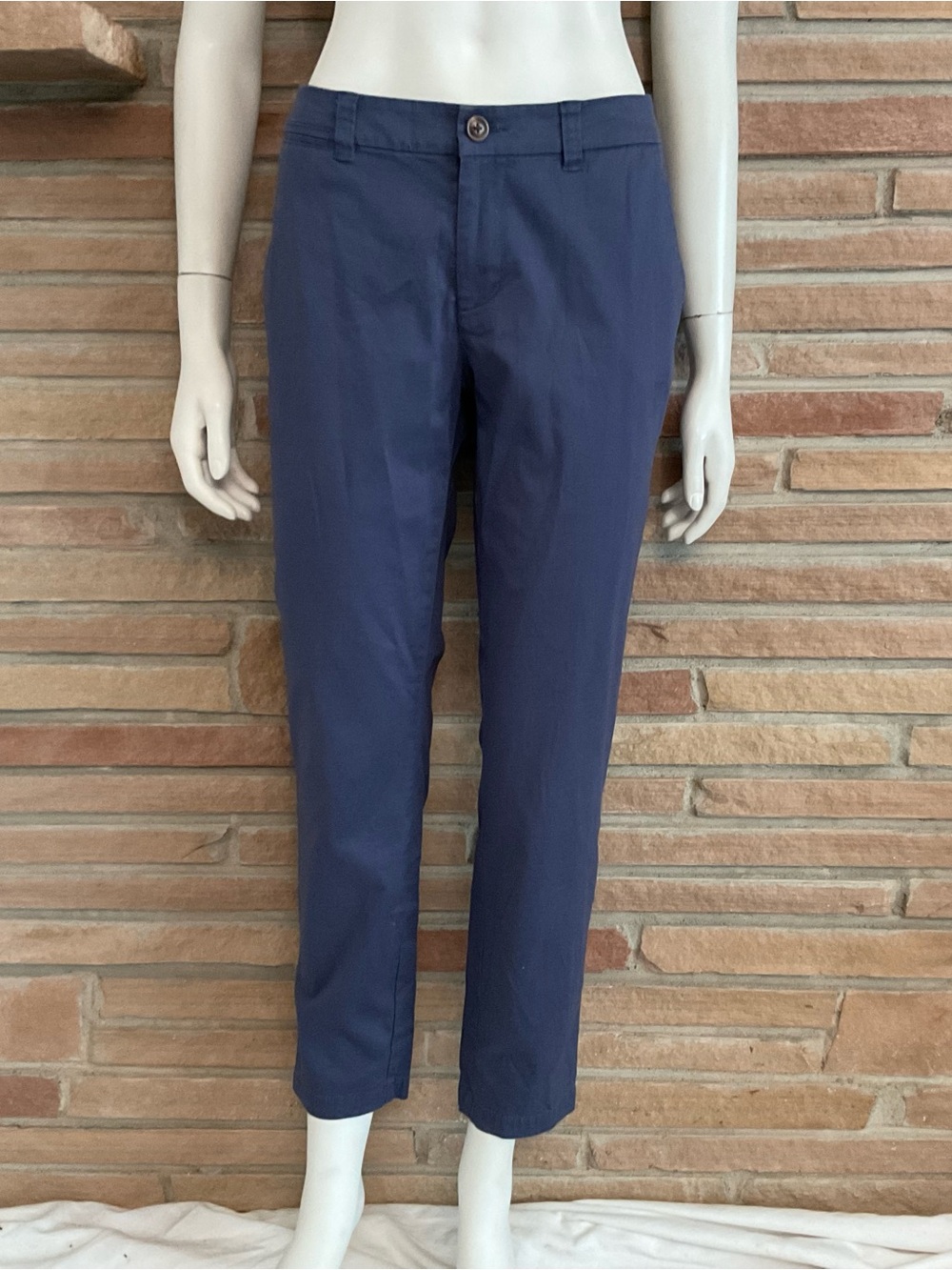 Maison Jules Lou Lou Weekend Casual Pants Blue Stretch Cotton Size 4